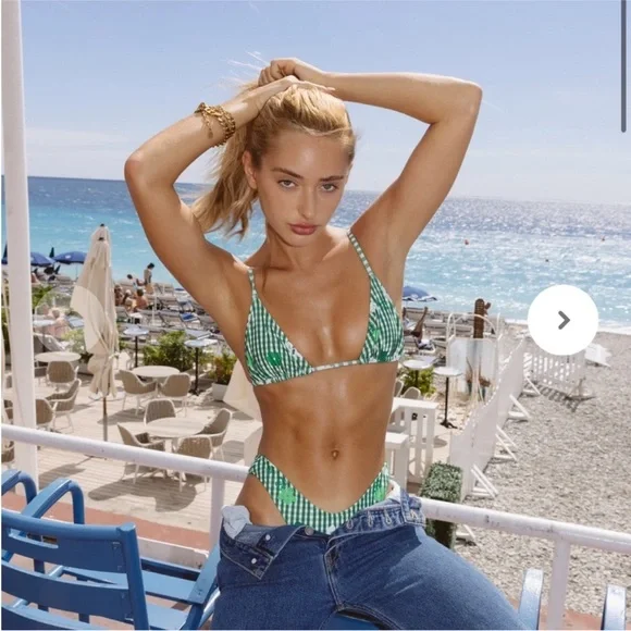 Amelie Teje x Loleia Swim String Bikini Femme in Vert Small Top Medium Bottom - Picture 6 of 16